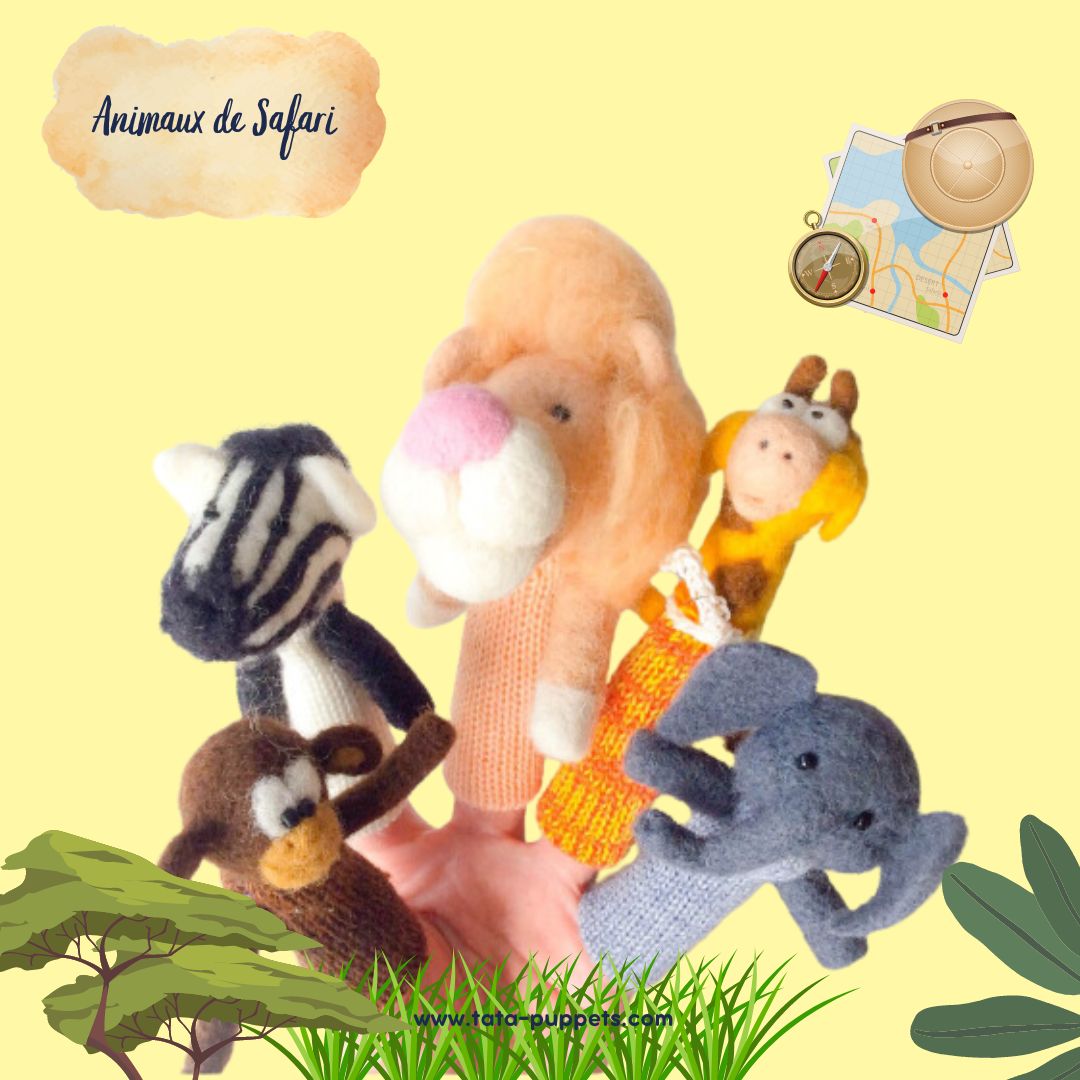 Marionnettes à Main Animaux En Peluche - 4 Pièces, Jouet éducatif Pour Enfants, Théâtre Et Jeu De Rôle